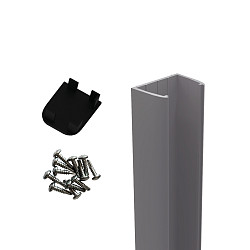 Boston kap en schroeven voor muur/hoekprofiel RAL9005