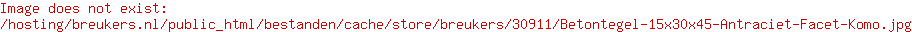 Betontegel 15x30x4,5 Antraciet Facet Komo