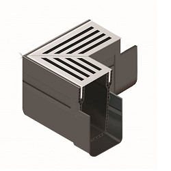 ACO Slimline Alu Hoekstuk