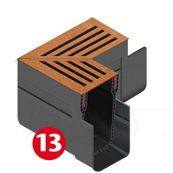 ACO Slimline Corten hoekstuk