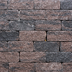 Wallblock Tumbled 12x12x30cm Brons