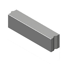 20x25x100 Betonband Grijs