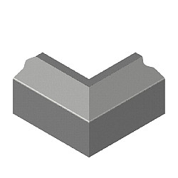 4/12x25 rijwielpadband hoekstuk uitwendig  90°