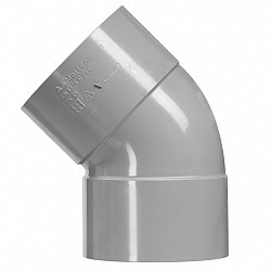 50 mm 45° bocht 2x lijmmof pvc