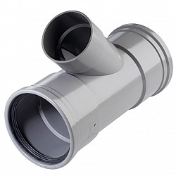 125 mm spruitstuk 75 mm 2x manchet pvc