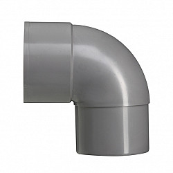 100 mm 90° bocht mof/verj.spie grijs hwa