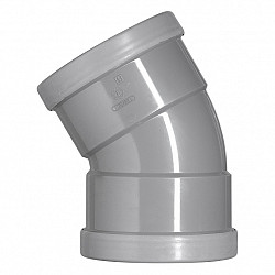 200 mm 30° bocht 2x manchet pvc
