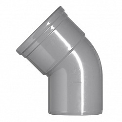 160 mm 45° bocht 1x manchet pvc