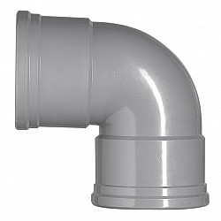 160 mm 90° bocht 2x manchet pvc
