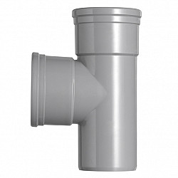 125 mm T-stuk 2x manchet pvc