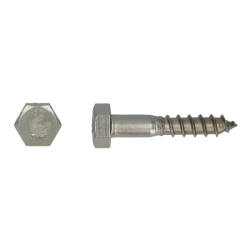 Houtdraadbout  8.0x 70mm A2