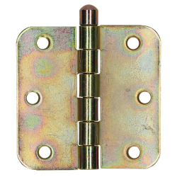 Gerolde knopscharnier 76x76 hoek z.geel  /st