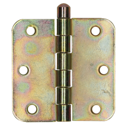 Gerolde knopscharnier 76x76 rond g.geel  /st