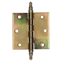 Gerolde knopscharnier 76x76 sier hoek z.geel  /st
