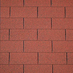 Dakshingles recht rood - pak 3 m²