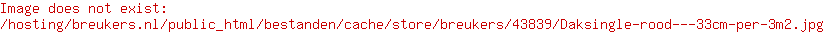 Daksingle rood 33cm (3m2/p)