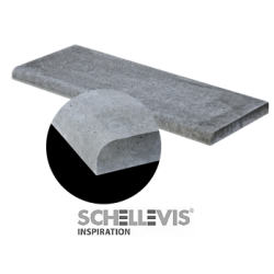 Schellevis Zwembadrand 100x40x5 Carbon