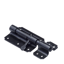 Plaatgrendel Zwart 12mm 80x60mm