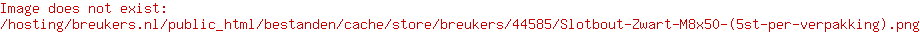 Slotbout Zwart M8x50 (5st per verpakking)