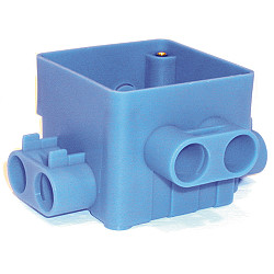 Centraaldoos Ongelijke invoer vierkant blauw