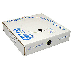 VD draad 1,5mm2 Zwart 100mtr