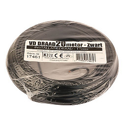 VD draad 1,5mm2 Zwart 20mtr