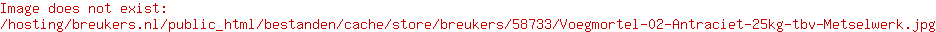 Voegmortel Antraciet 25kg t.b.v Metselwerk