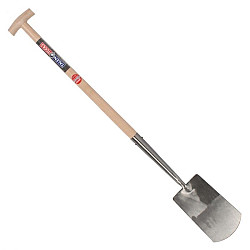 Spade met hals blank geslepen 76cm glasfiberkern
