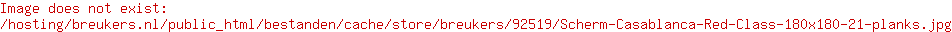 Scherm Casablanca Red Class 180x180 21 planks
