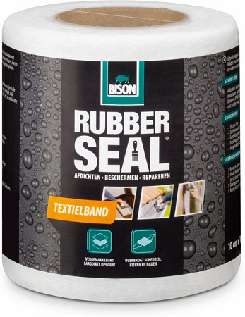 Bison Rubber Seal Textielband 10cmx10mtr