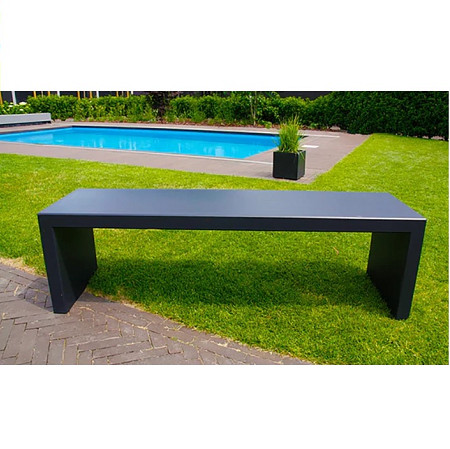 Tuinbank Beton Gecoat Antraciet 150x45x40cm