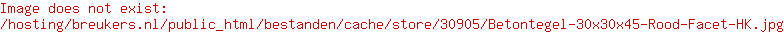 Betontegel 30x30x4,5 Rood Facet HK