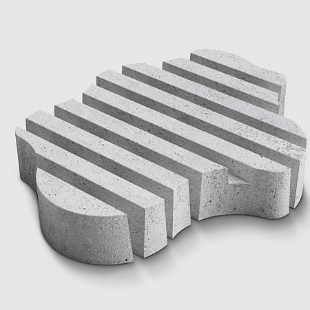 Deerconcrete Organic Straight Small Grijs