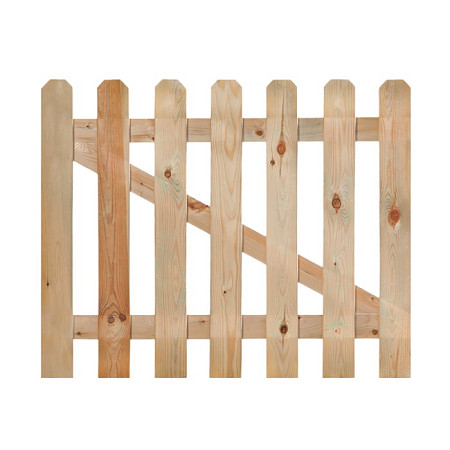 Tuinhekdeur grenen groen geïmpregneerd recht 60 x 100 cm