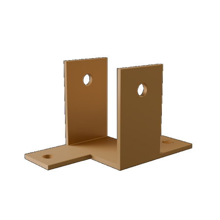 Brise soleil U-Beugel met verlengde voet Cedar verpakt per 8 stuks