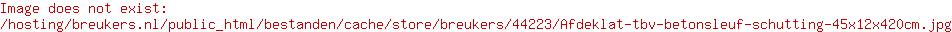 Afdeklat tbv betonsleuf schutting 4,5x12x420cm