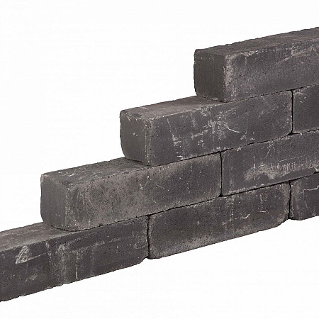 Blockstone Getrommeld 30x15x15cm Black